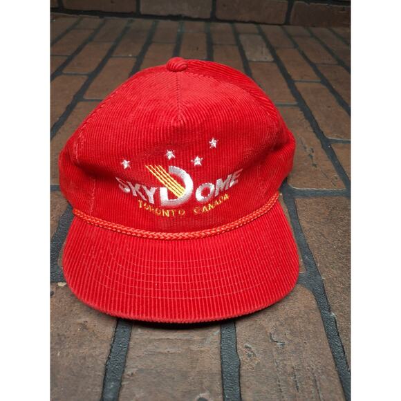 Rare Vintage Toronto Canada Skydome Tag Corduroy Rope Brim Snapback Hat NWOT - Picture 1 of 3